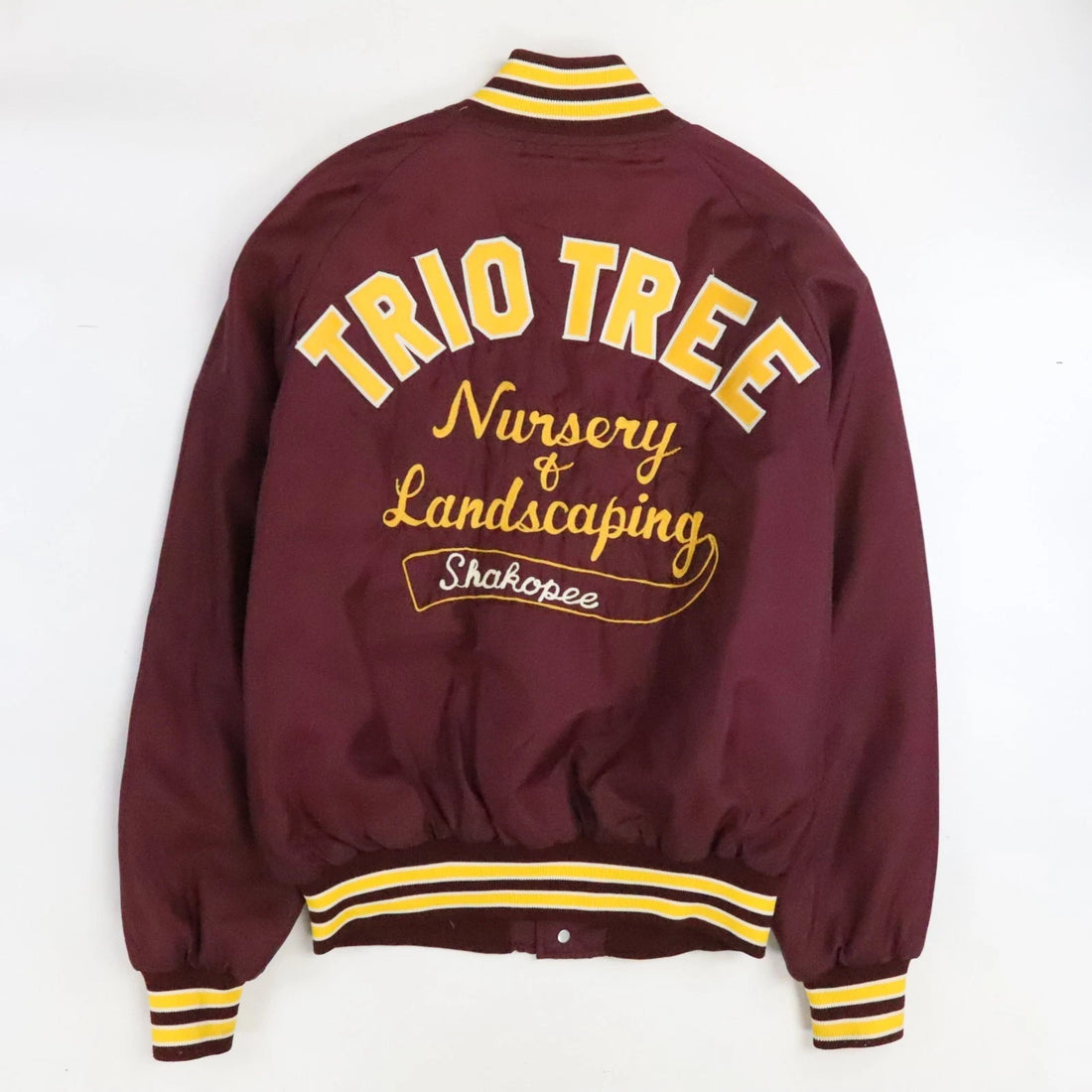 Vintage Trio Tree Nursery & Landscaping Bomber Jacket Size Large Butwin