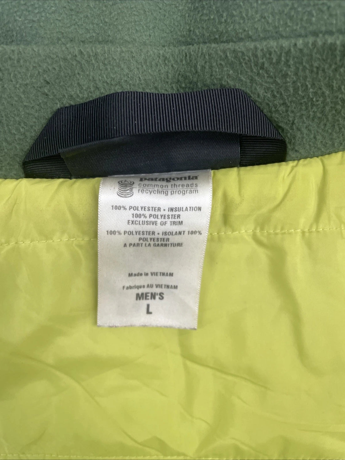 Patagonia Powder Bowl Jacket Size Large Green Insulated
