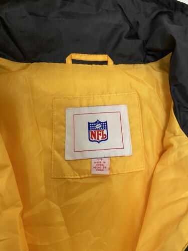 Pittsburgh Steelers Windbreaker Jacket Size Large Yellow NFL