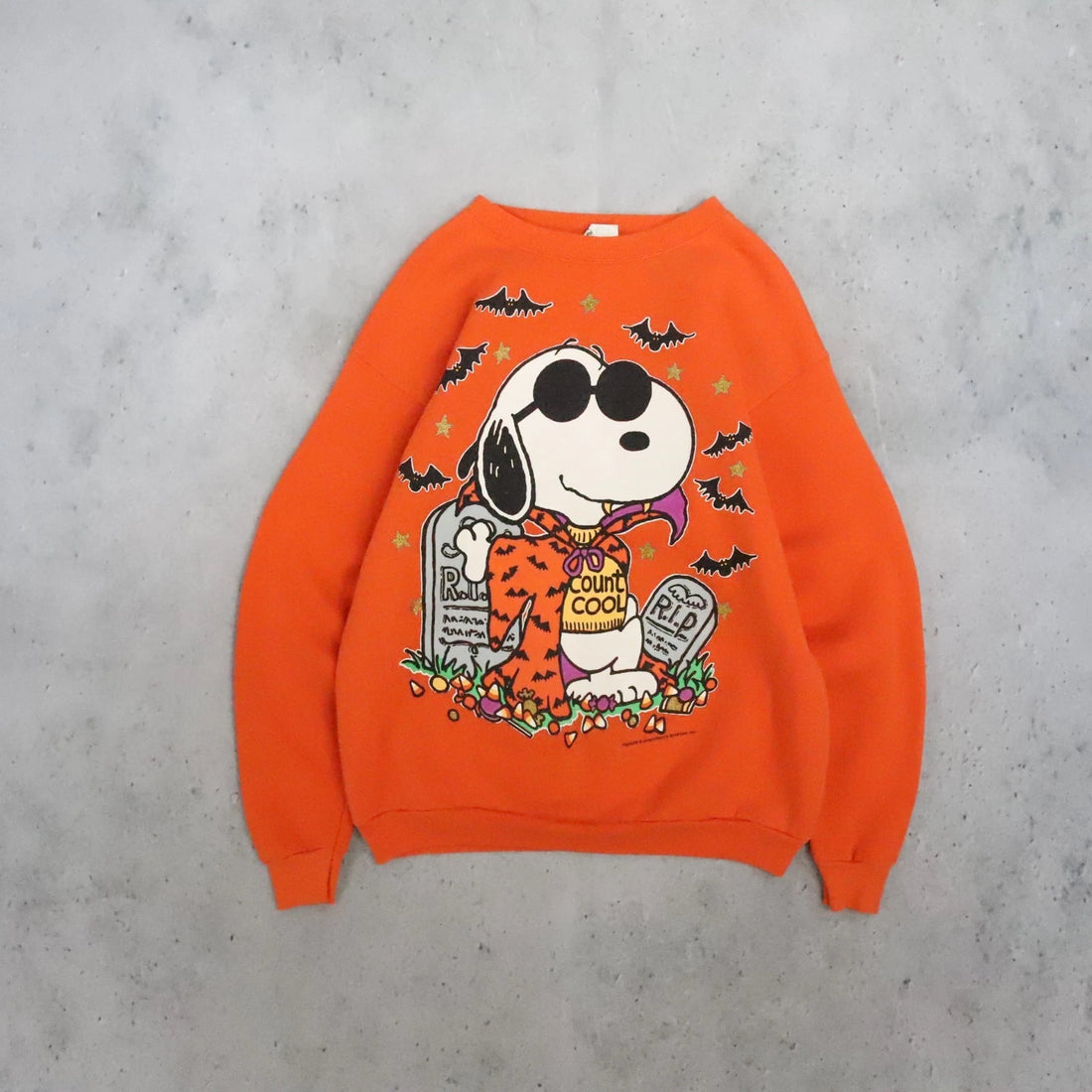Vintage Halloween Joe Cool Peanuts Crewneck Sweatshirt Size Large 90s