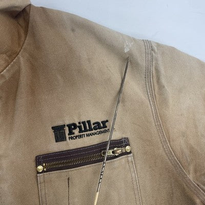 Vintage Tough Duck Canvas Work Jacket Size XL Brown Detroit Style