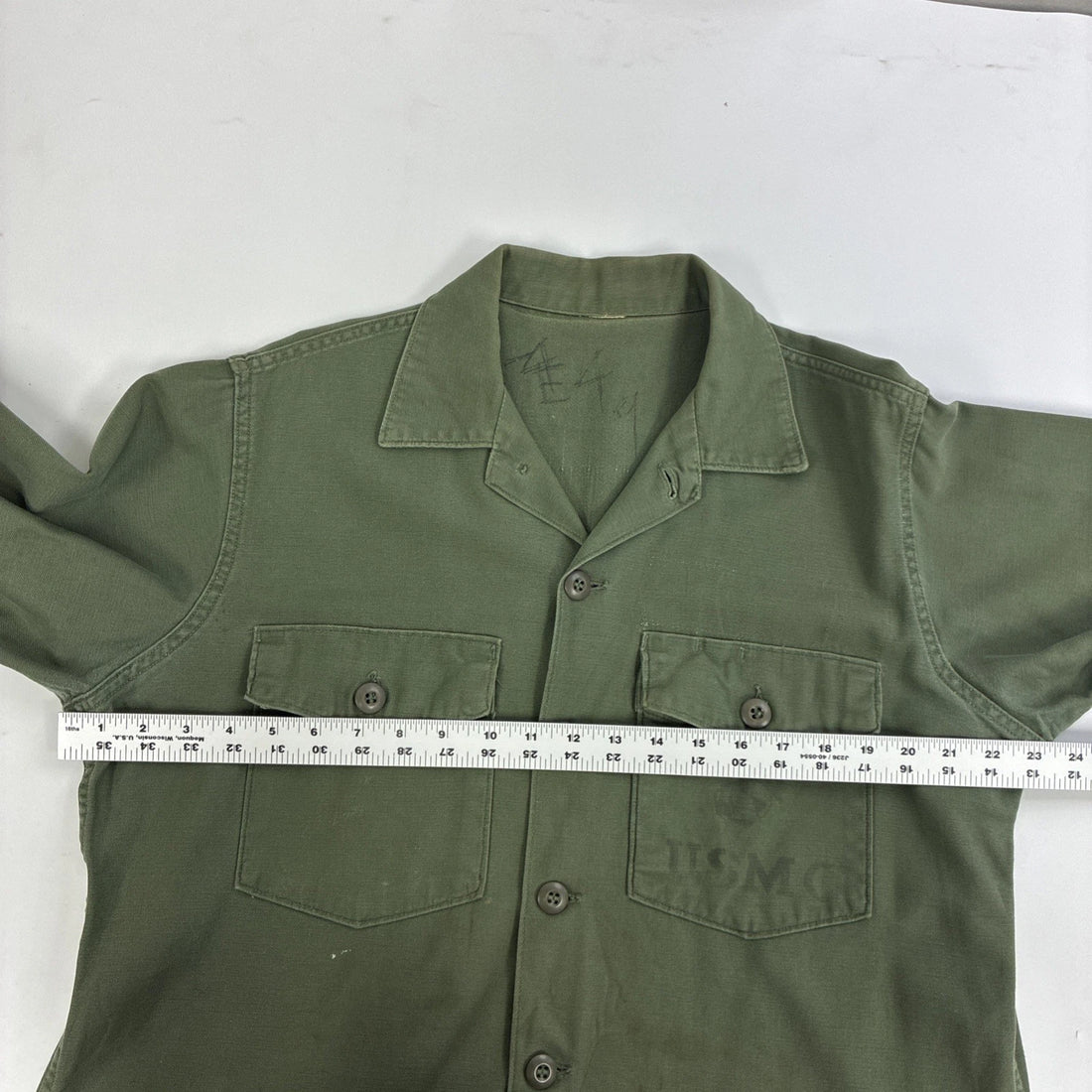 Vintage USMC OG 107 Field Shirt Size Large