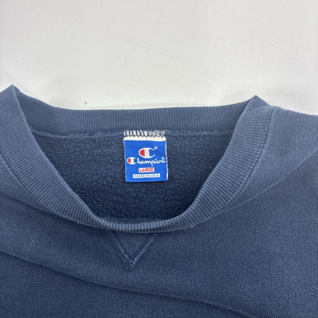 Vintage Champion Crewneck Sweatshirt Size Large Blue 80s