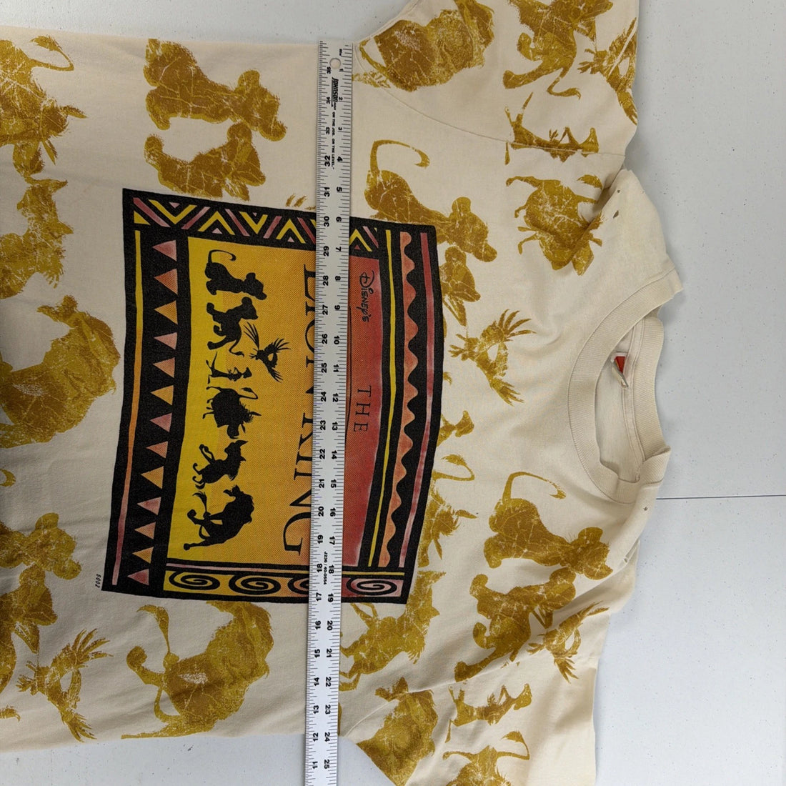Vintage Lion King Disney T-Shirt OSFA All Over Print Movie Promo 90s