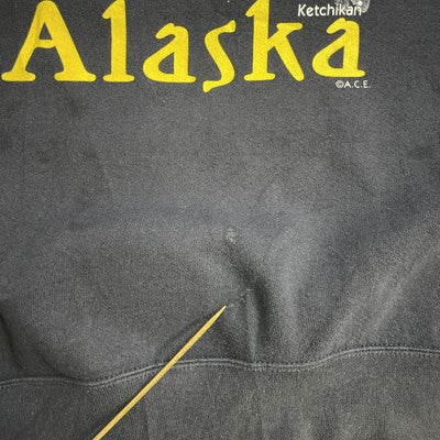 Vintage Alaska Map Crewneck Sweatshirt Size Large