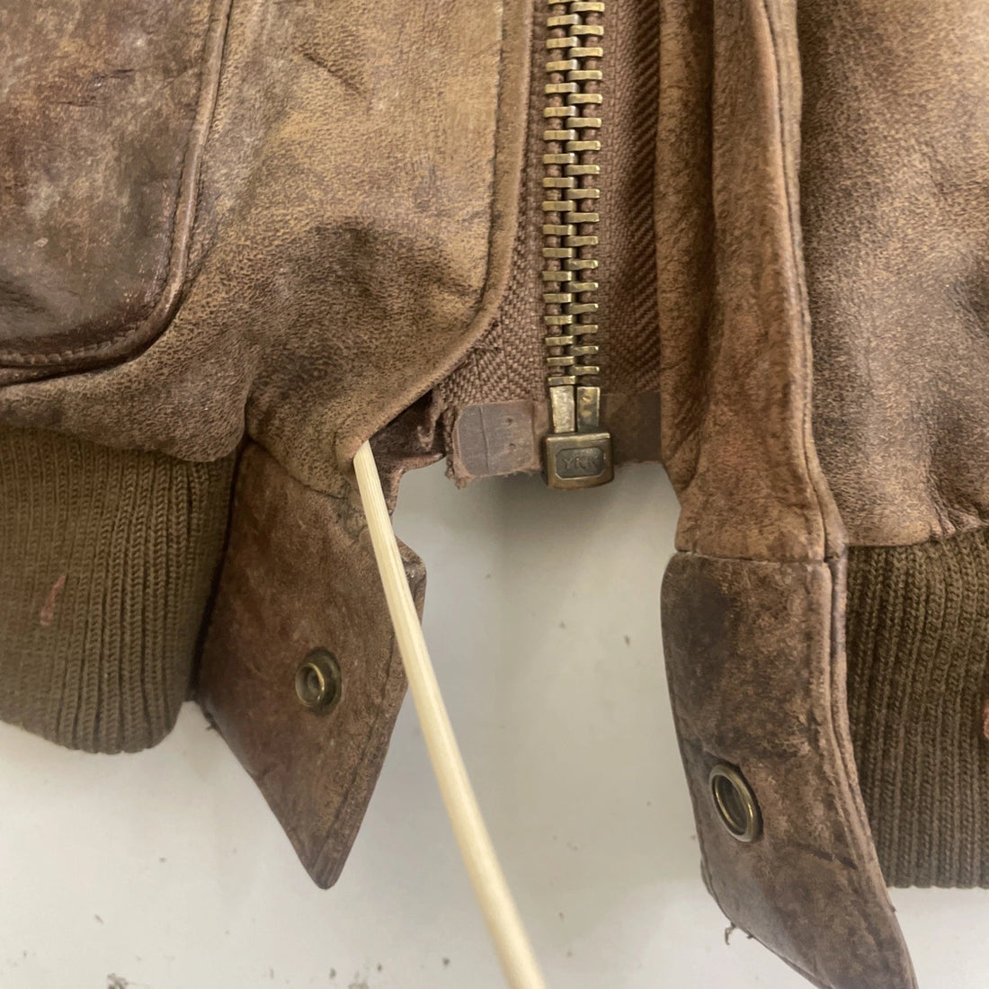 Vintage ADA Leather Bomber Jacket Size Small Brown