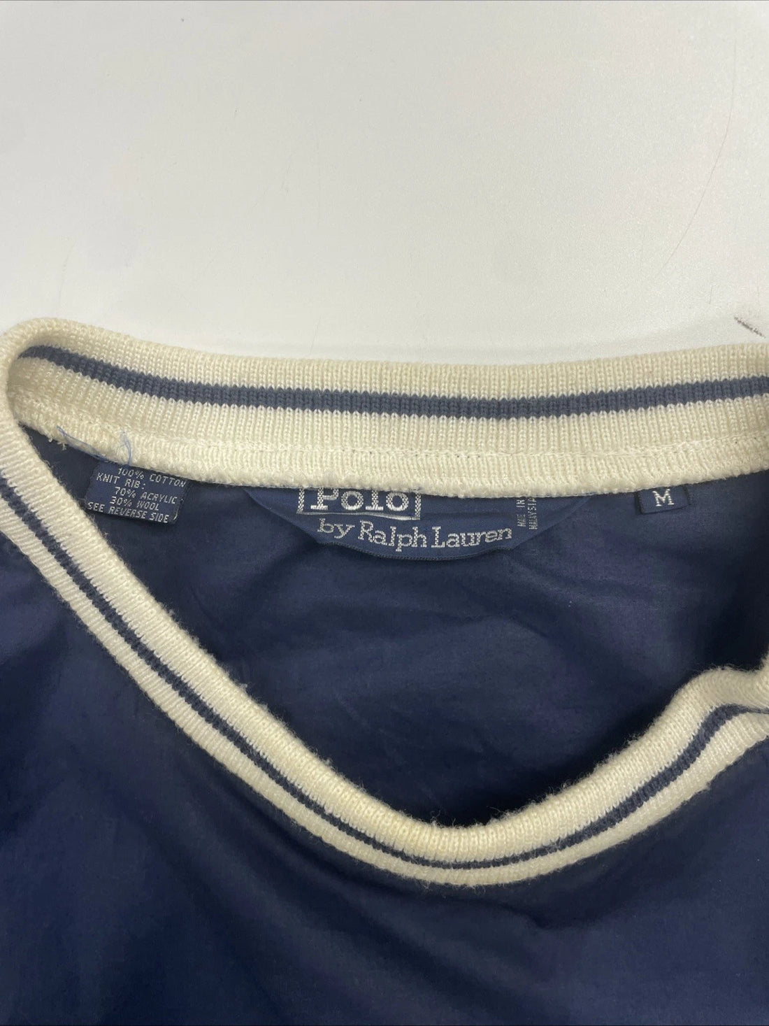 Vintage Polo Ralph Lauren Pullover Windbreaker Light Jacket Size Medium Cookie