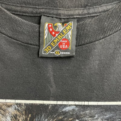 Vintage 3D Emblem Wolf Nature T-Shirt Size XL 1994 90s