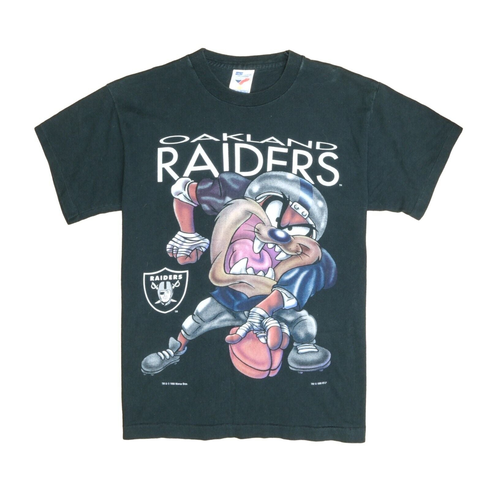 Vintage Oakland Raiders Taz T-Shirt Size Large Looney Tunes