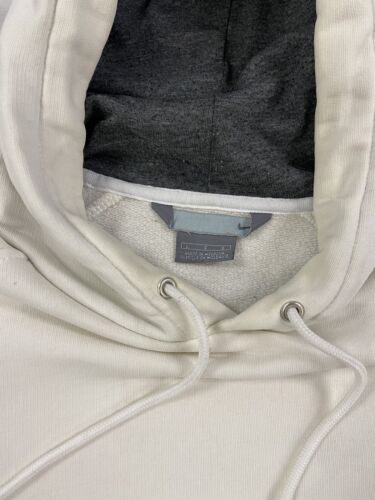 Vintage Nike Sweatshirt Hoodie Size Large White Embroidered Swoosh