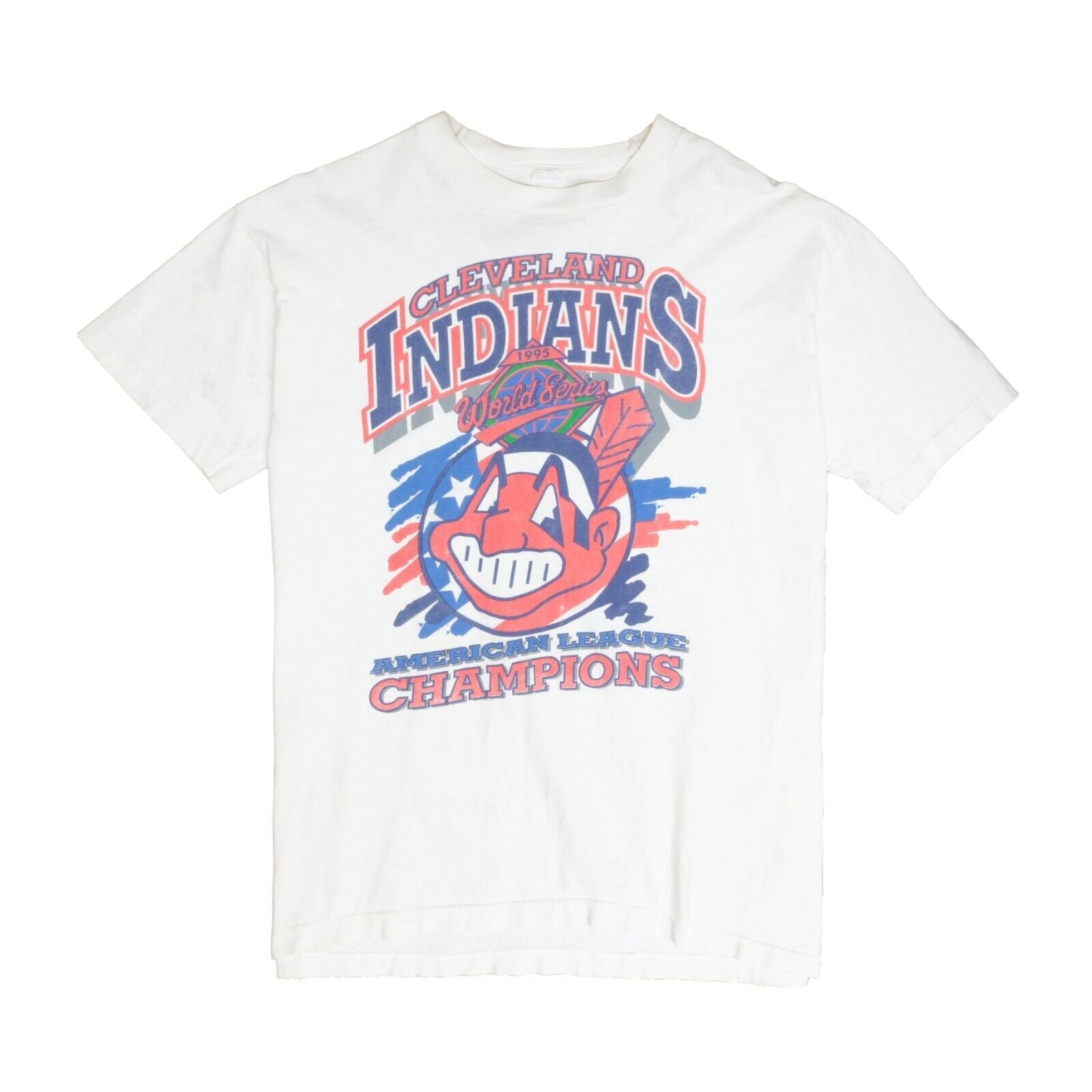 Vintage Cleveland Indians American League Champions Shirt Size XL 1995 90s MLB