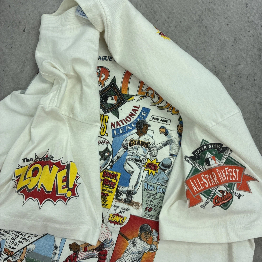 Vintage MLB All Star Game 1993 Summer Classic Comic Strip Salem T-Shirt XL 90s