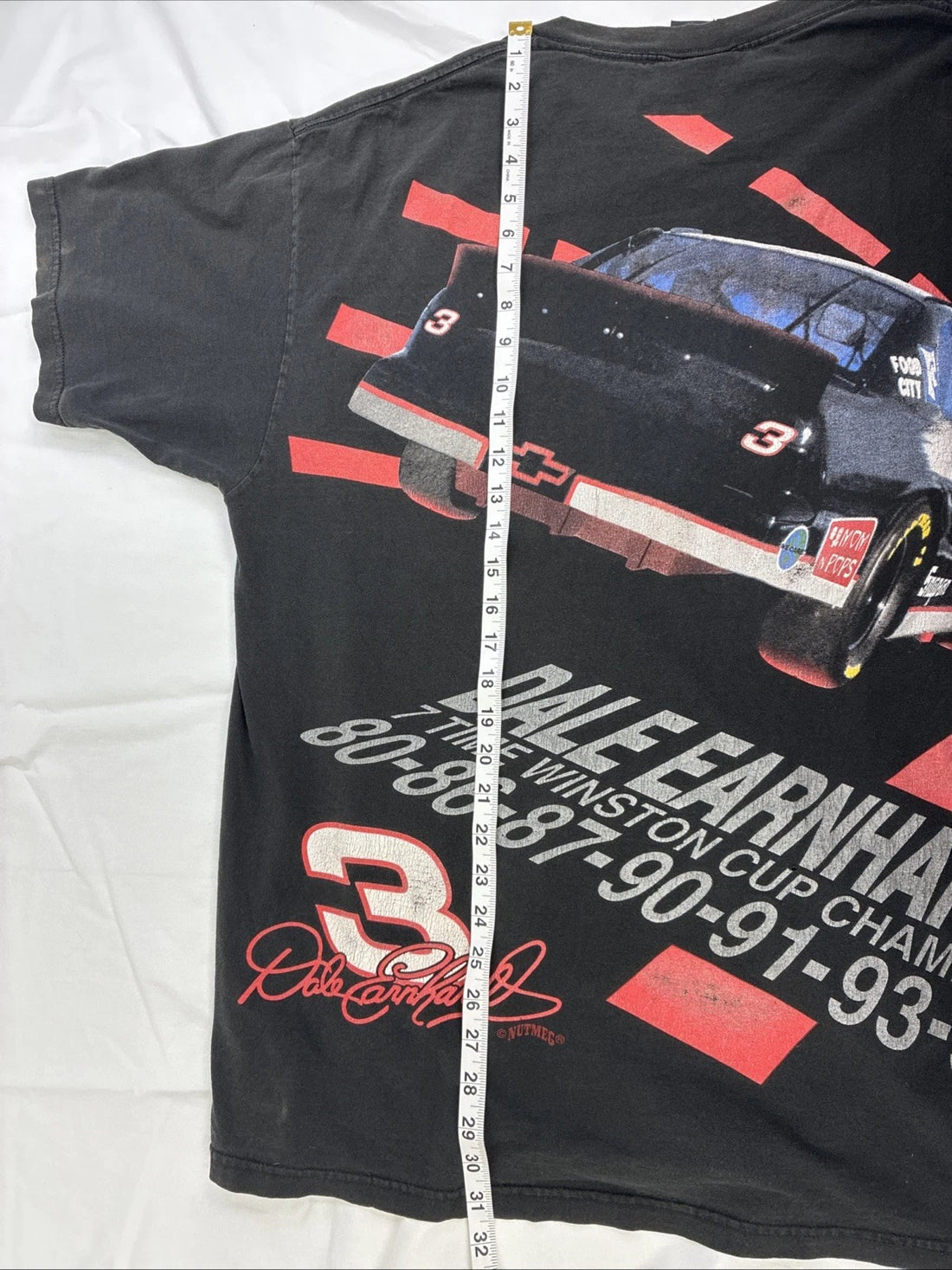 Vintage Dale Earnhardt Nutmeg Racing T-Shirt Size XL All Over Print