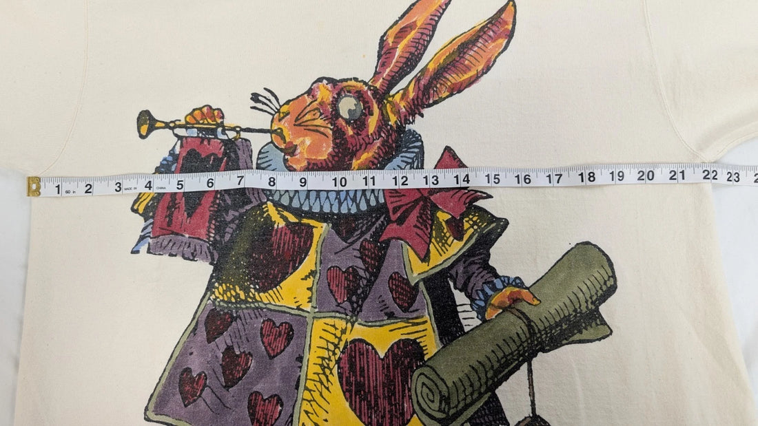 Vintage Alice In Wonderland White Rabbit T-Shirt Size Large