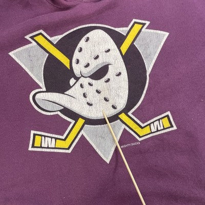 Vintage Anaheim Mighty Ducks Sweatshirt Hoodie Youth Size Large 90s NHL