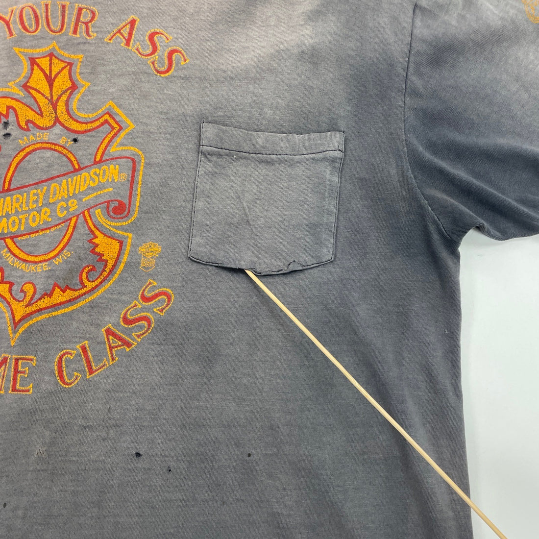 Vintage Harley Davidson Put Your Ass On Some Class Eagle Pocket T-Shirt XL 90s