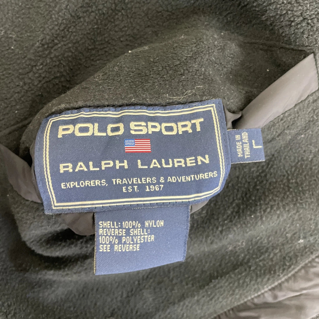 Polo Sport Ralph Lauren Fleece Jacket Size Large Reversible