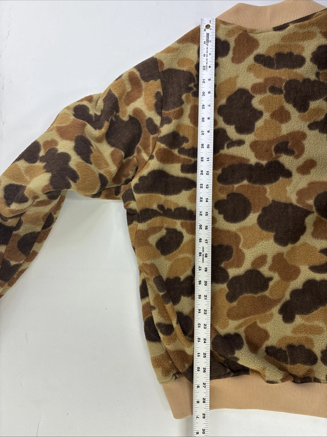 Vintage Columbia Duck Camo Fleece Jacket Size Large