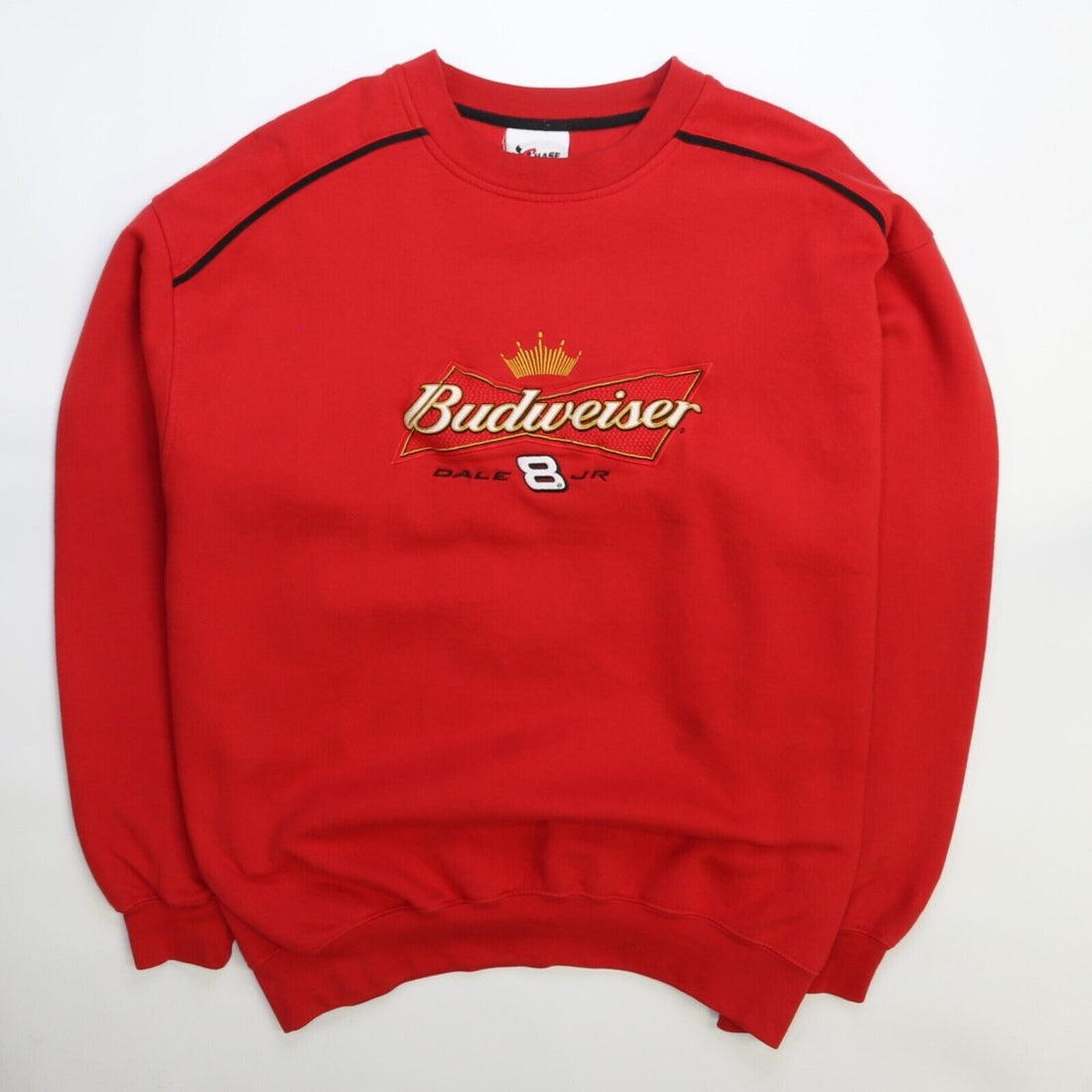 Vintage Dale Earnhardt Jr Budweiser Racing Crewneck Sweatshirt XL Beer Promo