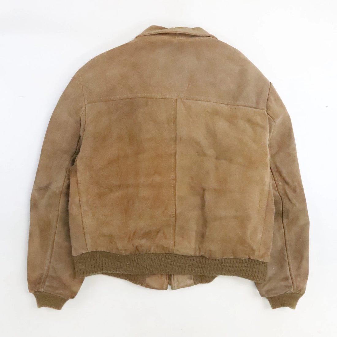 Vintage Fieldmaster Leather Suede Bomber Jacket Size 44 Brown