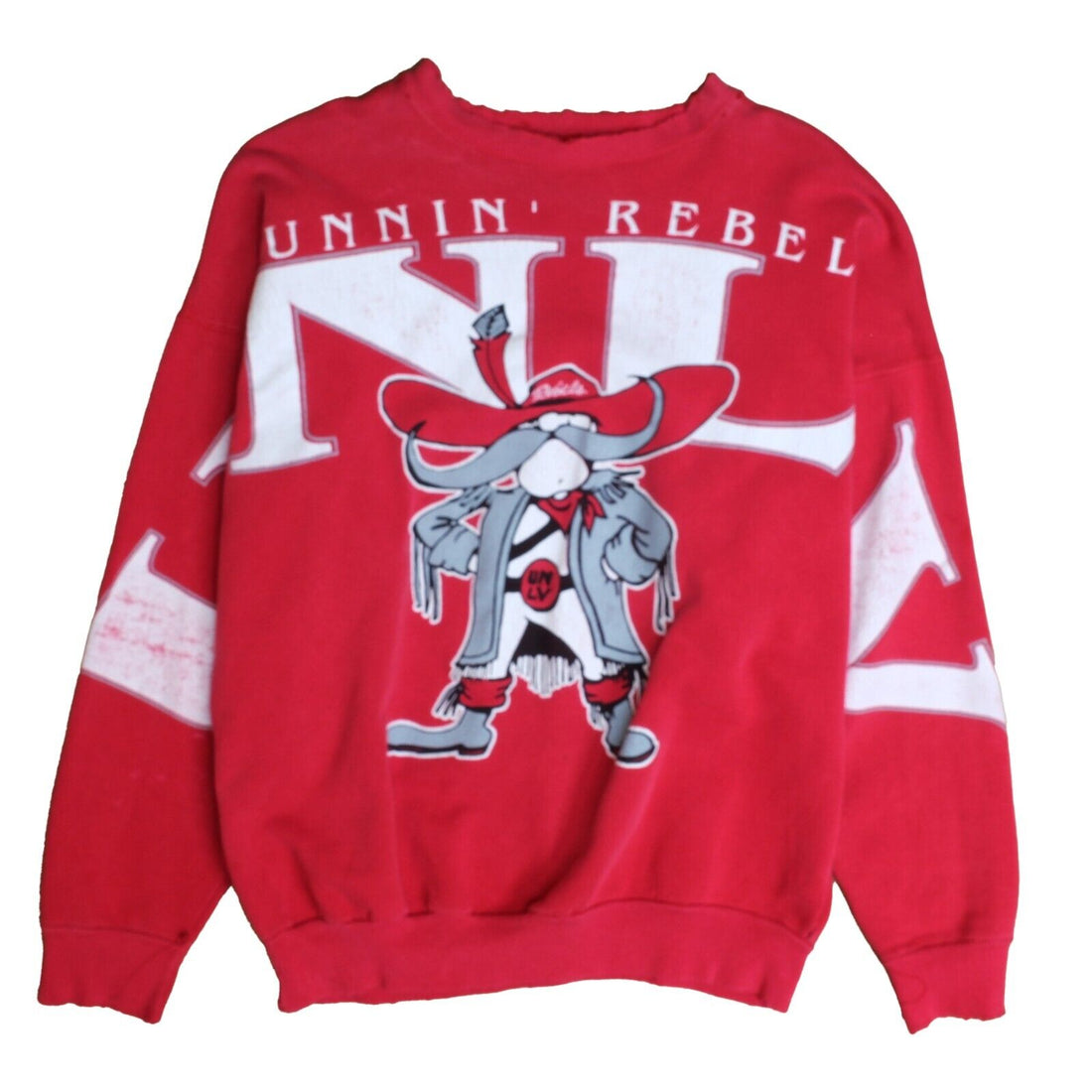 Vintage UNLV Runnin Rebels Spell Out Sweatshirt Crewneck Size Large 90s NCAA