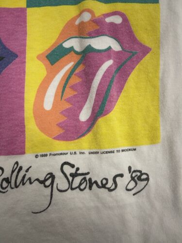 Vintage Rolling Stones North American Tour Andy Warhol T-Shirt Large 1989 80s