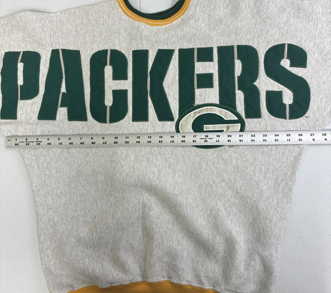 Vintage Green Bay Packers Spell Out Sweatshirt Crewneck Size Medium NFL