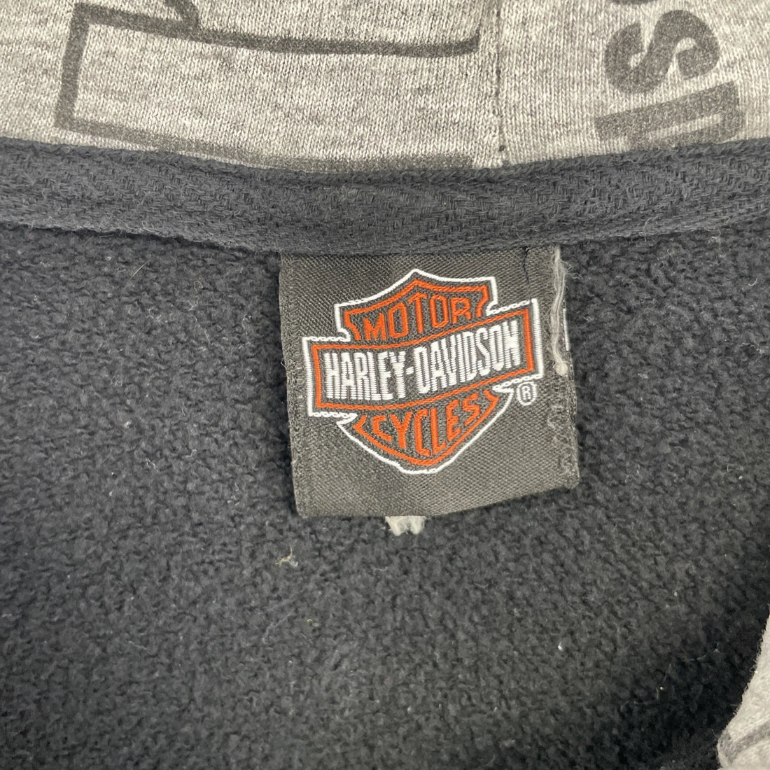 Harley Davidson Motorcycles 1/4 Zip Sweatshirt Hoodie Size 2XL Black