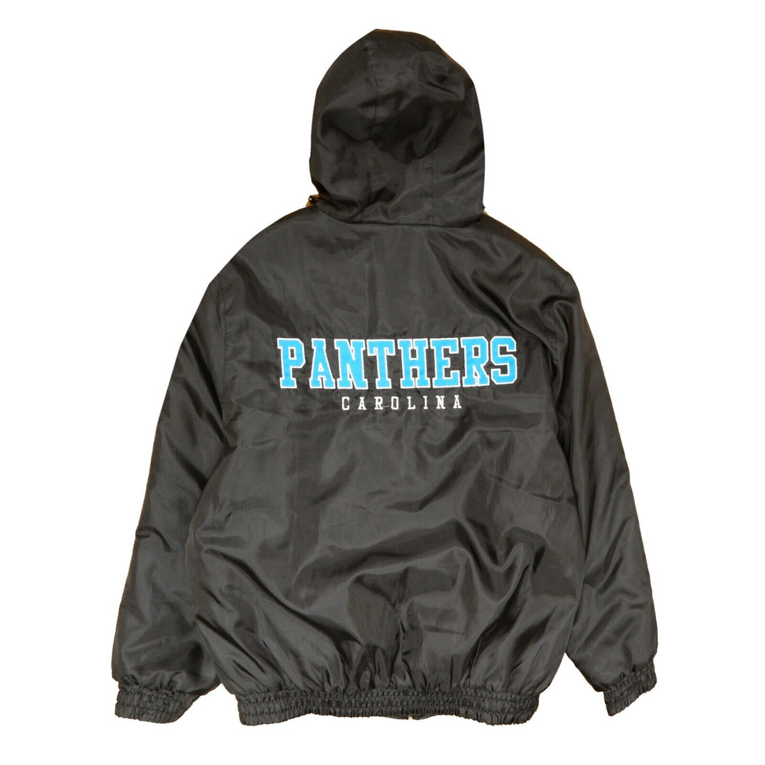 Vintage Carolina Panthers G-III Bomber Jacket Size XL Black Insulated Y2K NFL
