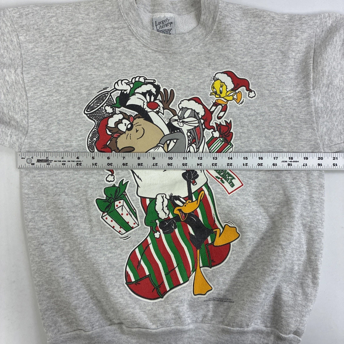 Vintage Christmas Looney Tunes Sweatshirt Size Large 90s