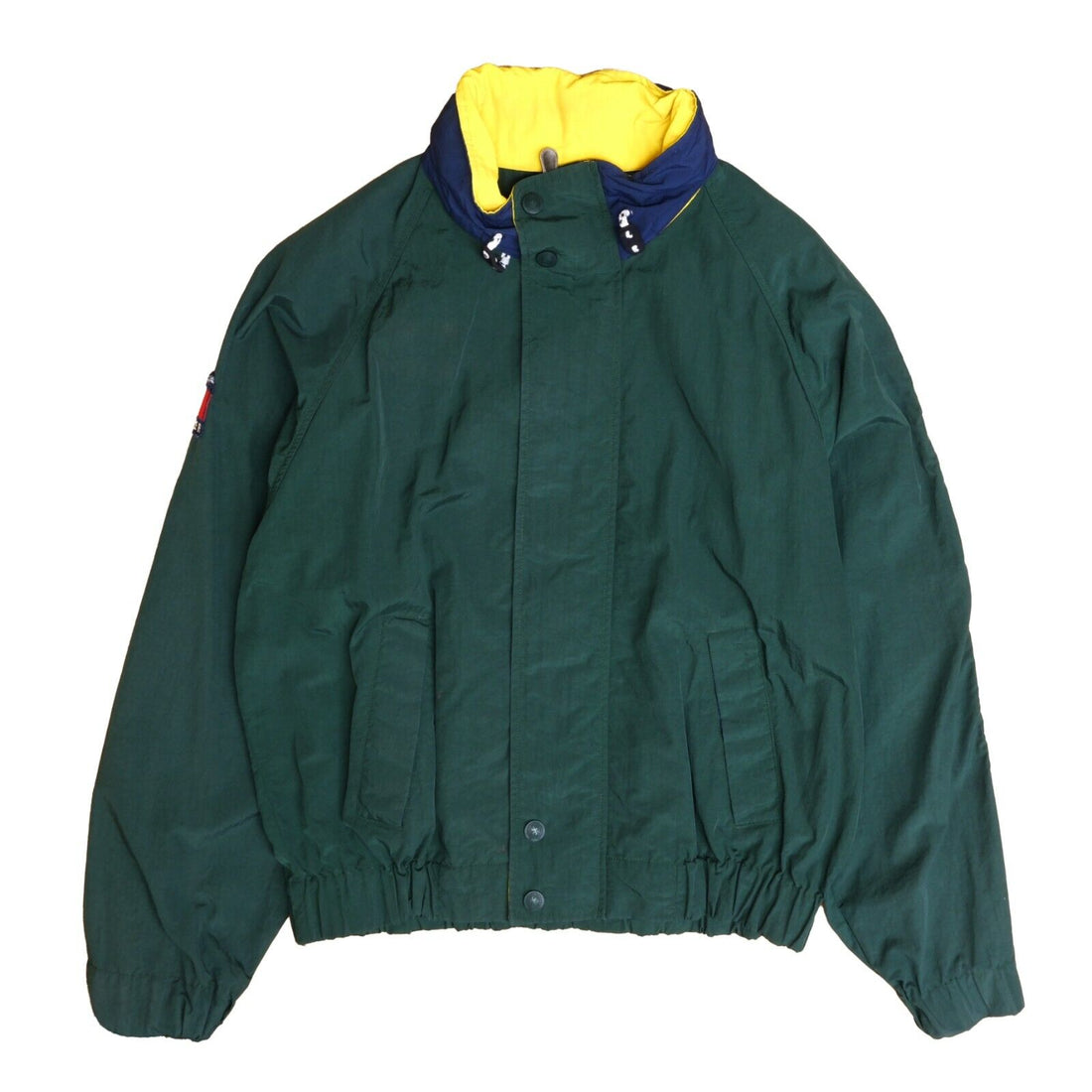 Vintage Tommy Hilfiger Light Jacket Size Large Green Sleeve Spell Out