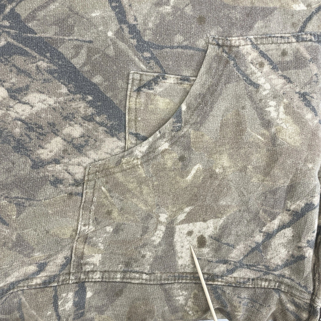 Pro Action Tree Camo Full Zip Sweatshirt Hoodie Size 2XL Cropped