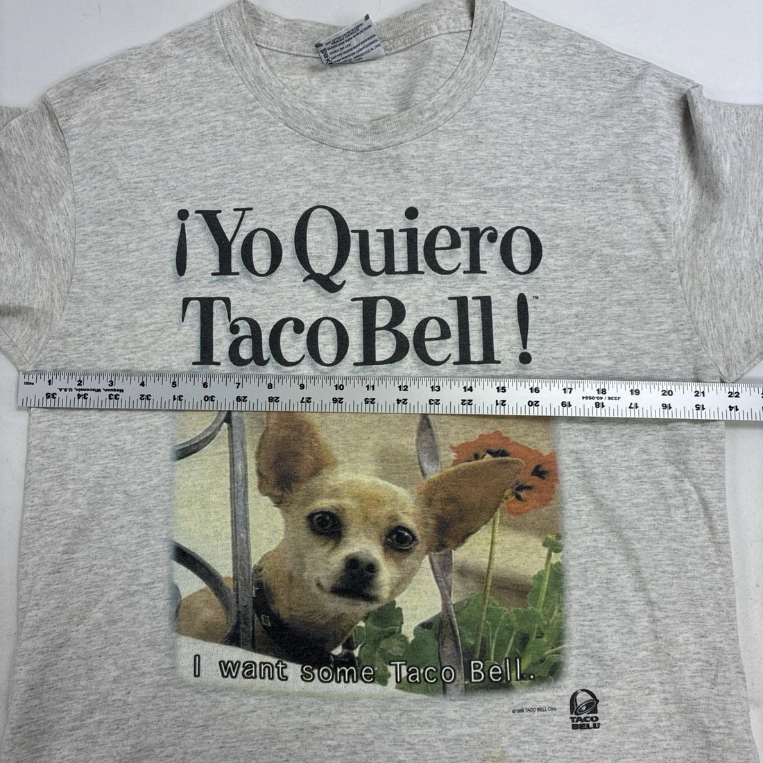 Vintage Yo Quiero Taco Bell Chihuahua Promo T-Shirt Size Large 1998 90s