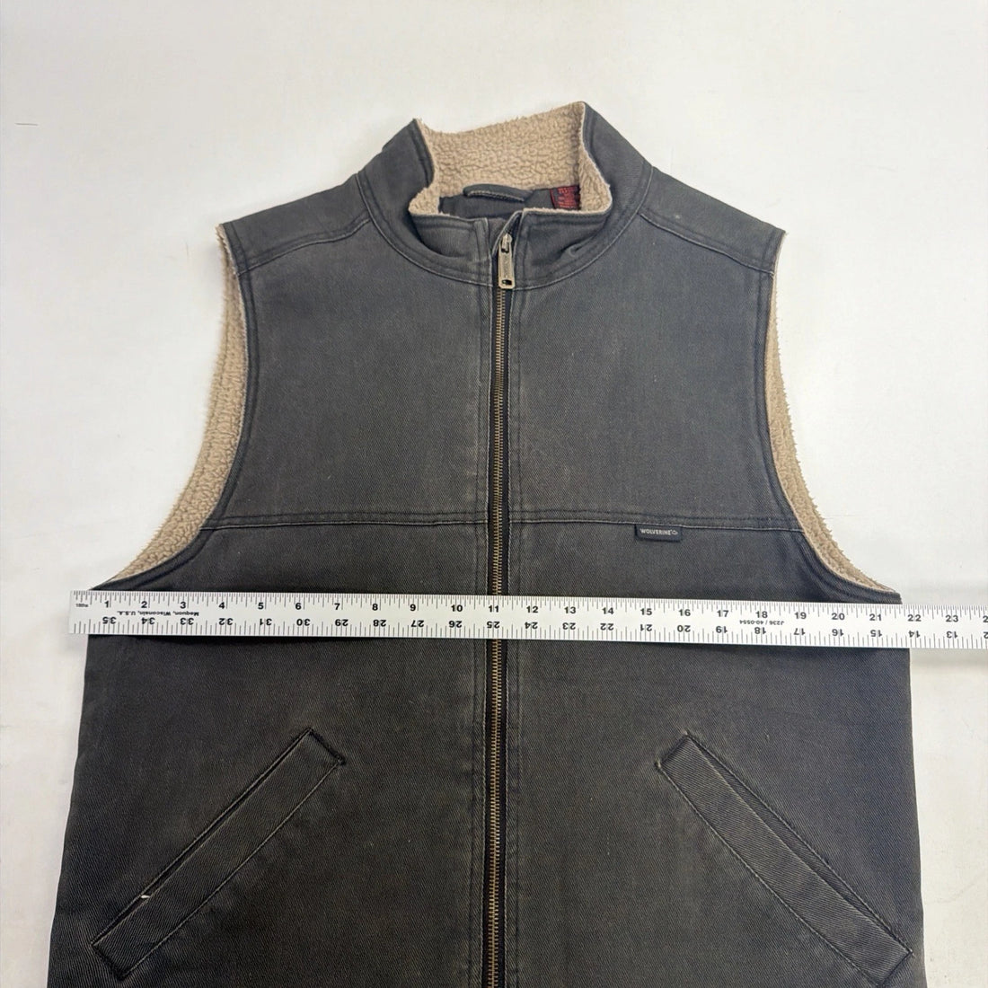 Wolverine Work Vest Jacket Size Medium Sherpa Lined