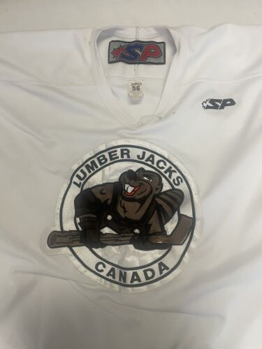 Vintage Lumber Jacks Canada Authentic SP Hockey Jersey Size 56 White