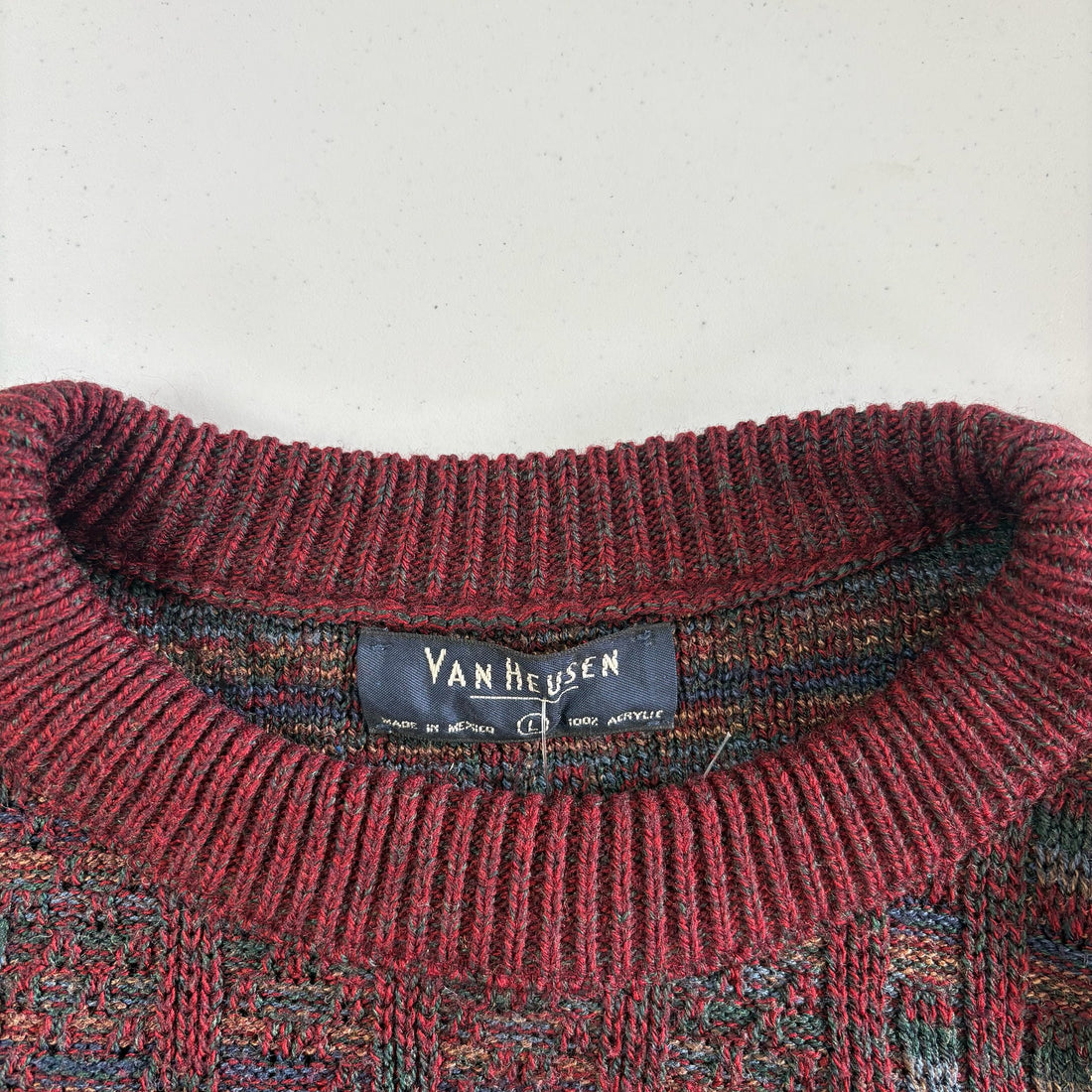 80s Van Heusen Knit Sweater Size Large