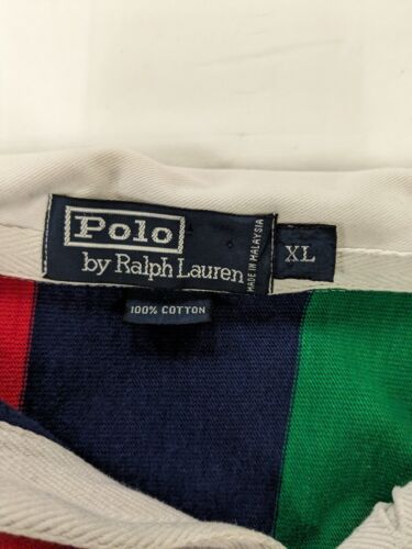 Vintage Polo Ralph Lauren Rugby Shirt Size XL Striped Long Sleeve