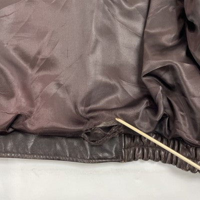 Vintage Banana Republic Adventure Outfitters Leather Bomber Jacket Size 36 Brown