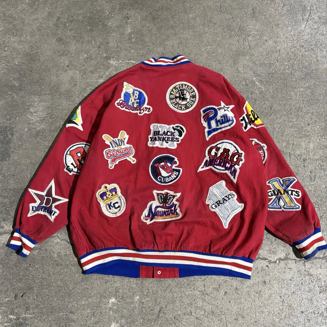 Negro Leagues Baseball Varsity Bomber Jacket Size 4XL Big Boy NLBM