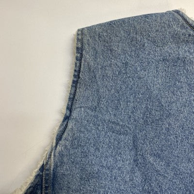 Vintage Levi's Denim Vest Jacket Size Large Sherpa Lined