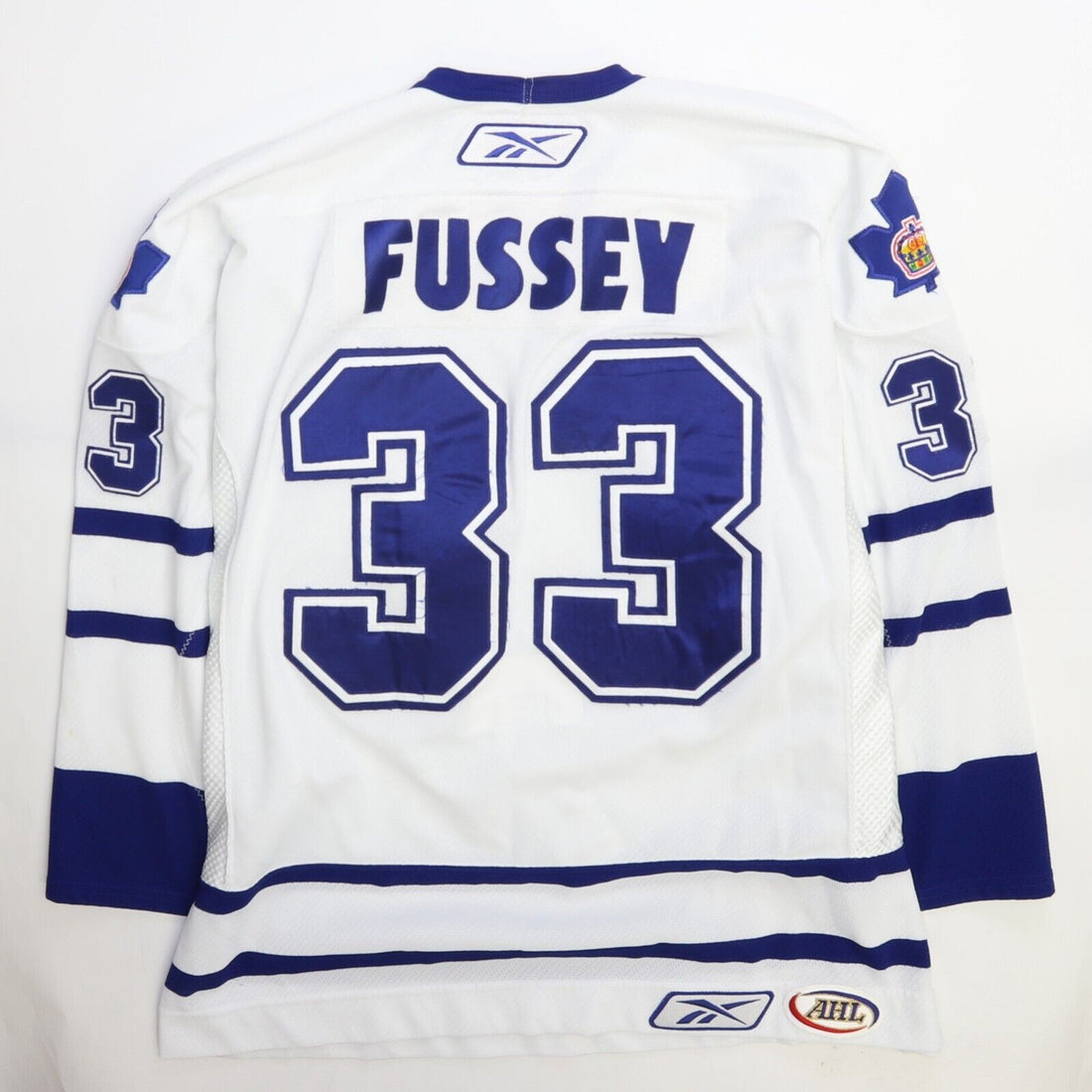 Vintage Toronto Marlies Owen Fussey Authentic Reebok Jersey Size 56 AHL