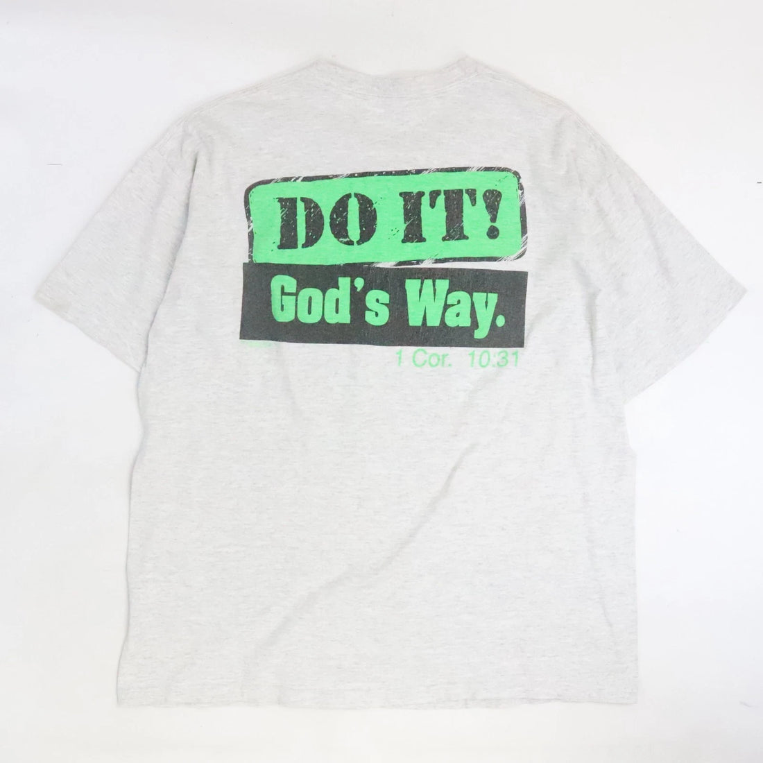 Vintage Do It's God Way T-Shirt Size XL Jesus Religion 90s