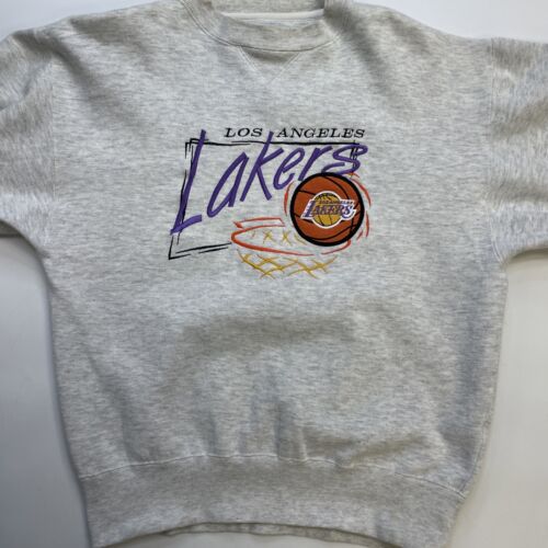 Vintage Los Angeles Lakers Crewneck Sweatshirt Size Medium 90s NBA