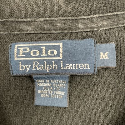Vintage Polo Ralph Lauren Full Zip Cardigan Sweater Size Medium Black