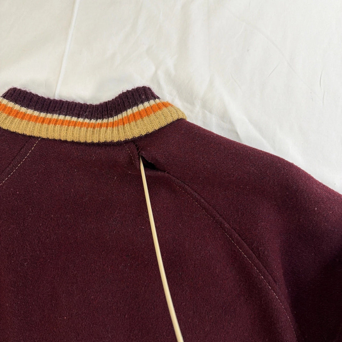 Vintage Steelers Steelmark Wool Varsity Jacket Size XL Burgundy