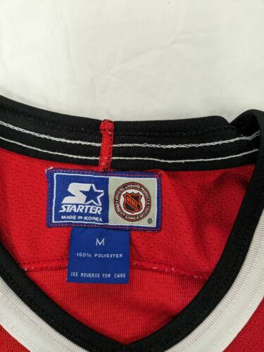 Vintage Chicago Blackhawks Starter Jersey Size Medium Red NHL