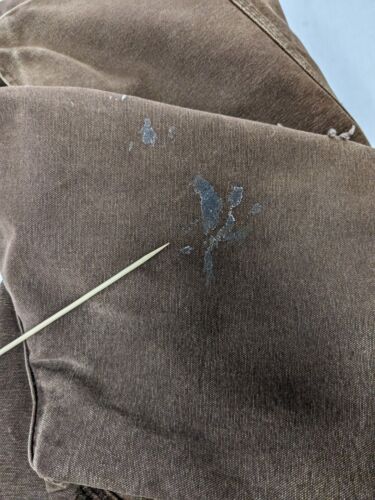 Vintage Carhartt Canvas Chore Work Jacket Size Large Brown Blanket Lined
