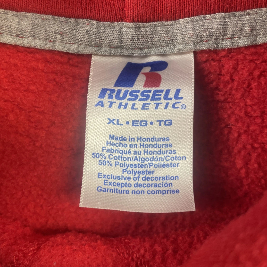 Notre Dame Hounds Russell Athletic Sweatshirt Hoodie Size XL Red
