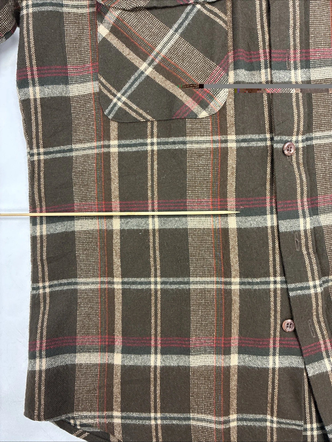 Vintage St. John's Bay Button Up Shirt Size Medium Brown Plaid