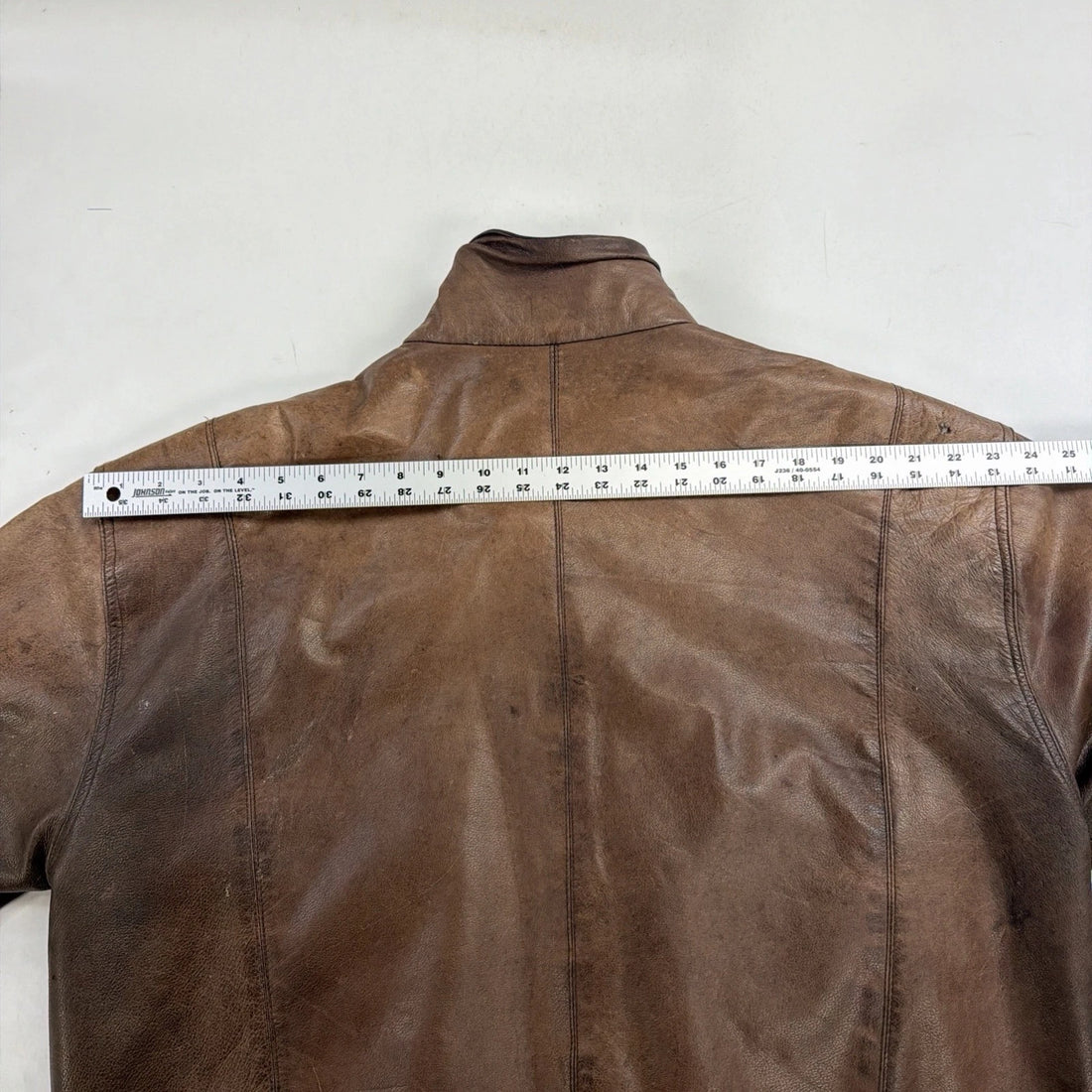 Vintage Highland Country Members Only Leather Bomber Jacket Size Medium Brown